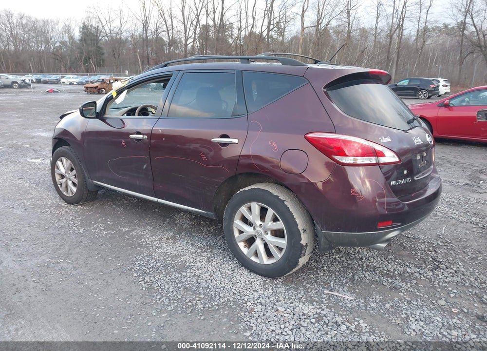 2013 NISSAN MURANO SV VIN: JN8AZ1MW9DW310489