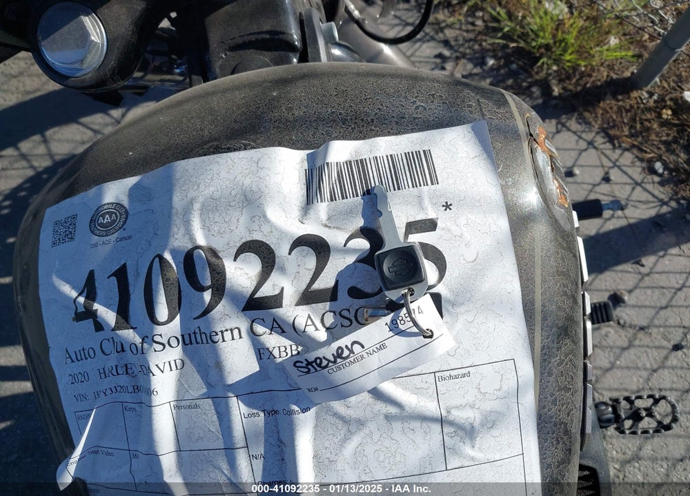 2020 HARLEY-DAVIDSON FXBB VIN: 1HD1YJJ20LB014006