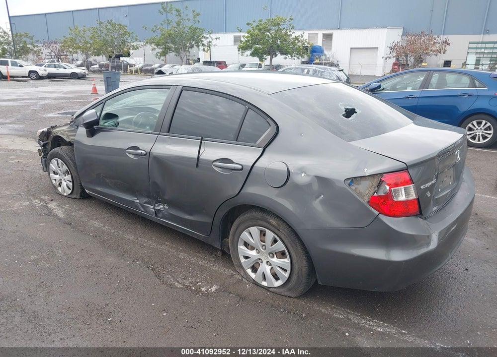2012 HONDA CIVIC VIN: 2HGFB2F56CH586370