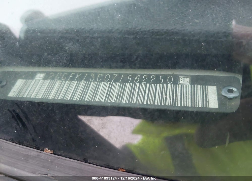 2007 CHEVROLET SILVERADO 1500 LT1 VIN: 2GCEK13C071562250