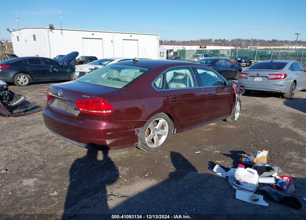 2014 VOLKSWAGEN PASSAT 1.8T SE VIN: 1VWBT7A3XEC087278