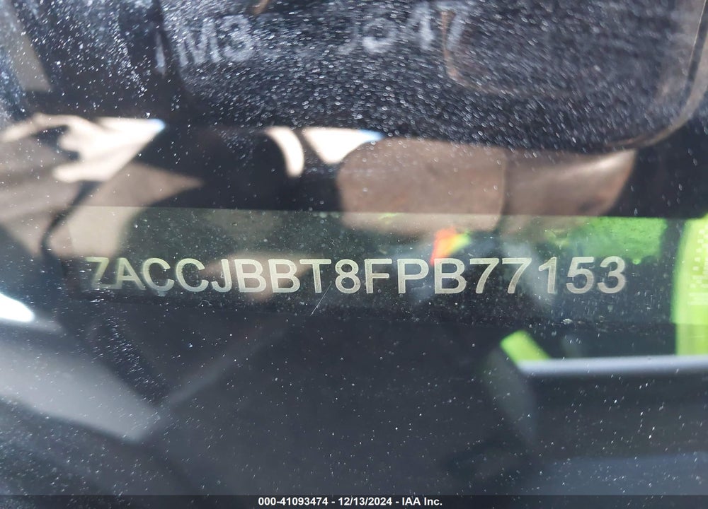 2015 JEEP RENEGADE LATITUDE VIN: ZACCJBBT8FPB77153