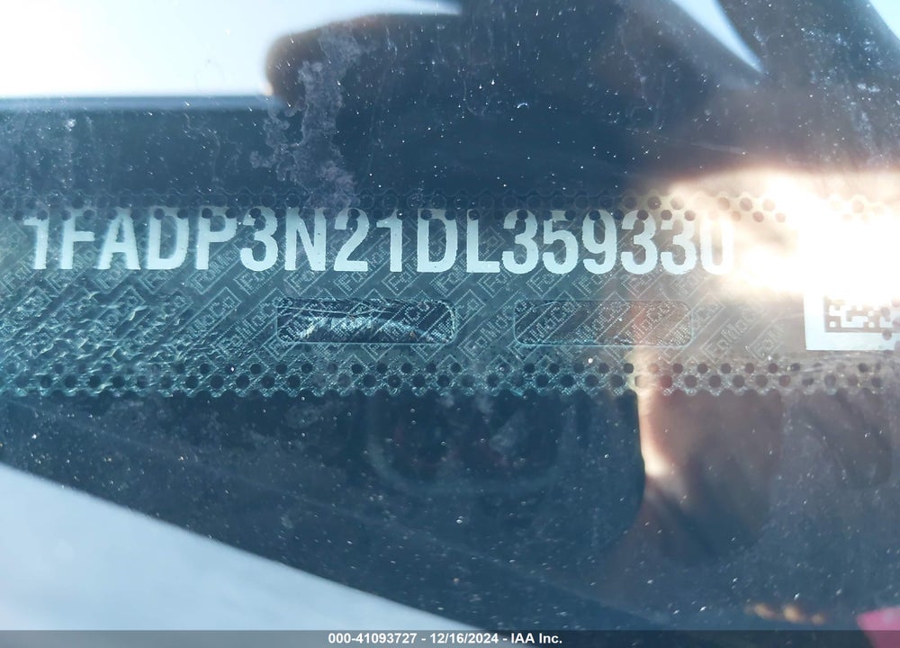 2013 FORD FOCUS VIN: 1FADP3N21DL359330