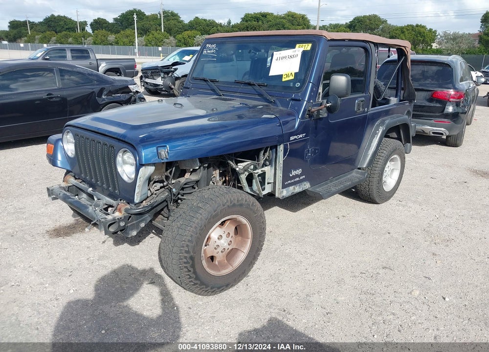 2003 JEEP WRANGLER SPORT VIN: 1J4FA49S23P301037