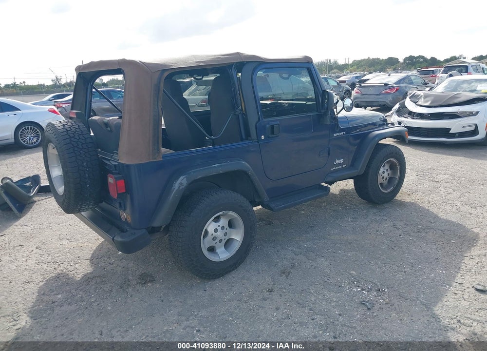 2003 JEEP WRANGLER SPORT VIN: 1J4FA49S23P301037
