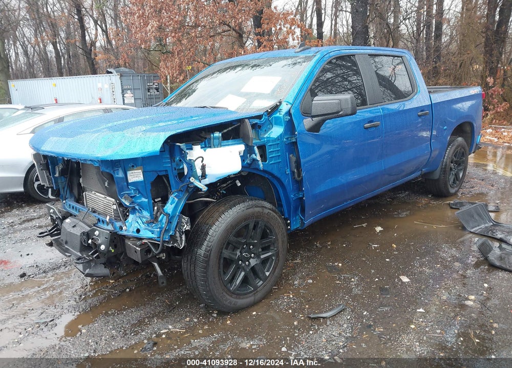 2024 CHEVROLET SILVERADO 1500 4WD SHORT BED CUSTOM VIN: 1GCPDBEK8RZ138578