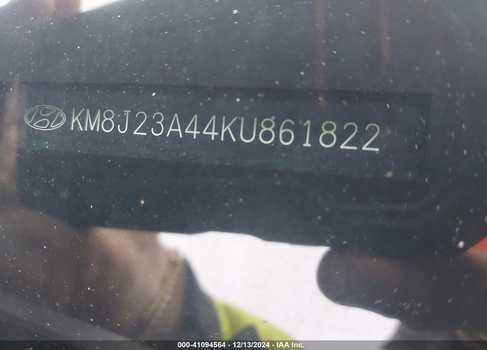2019 HYUNDAI TUCSON SE VIN: KM8J23A44KU861822