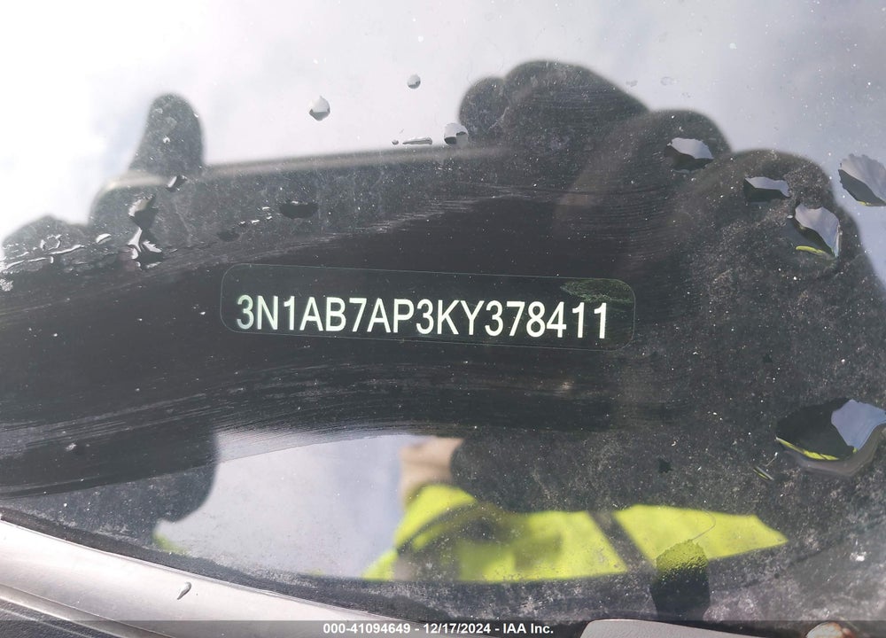 2019 NISSAN SENTRA S VIN: 3N1AB7AP3KY378411