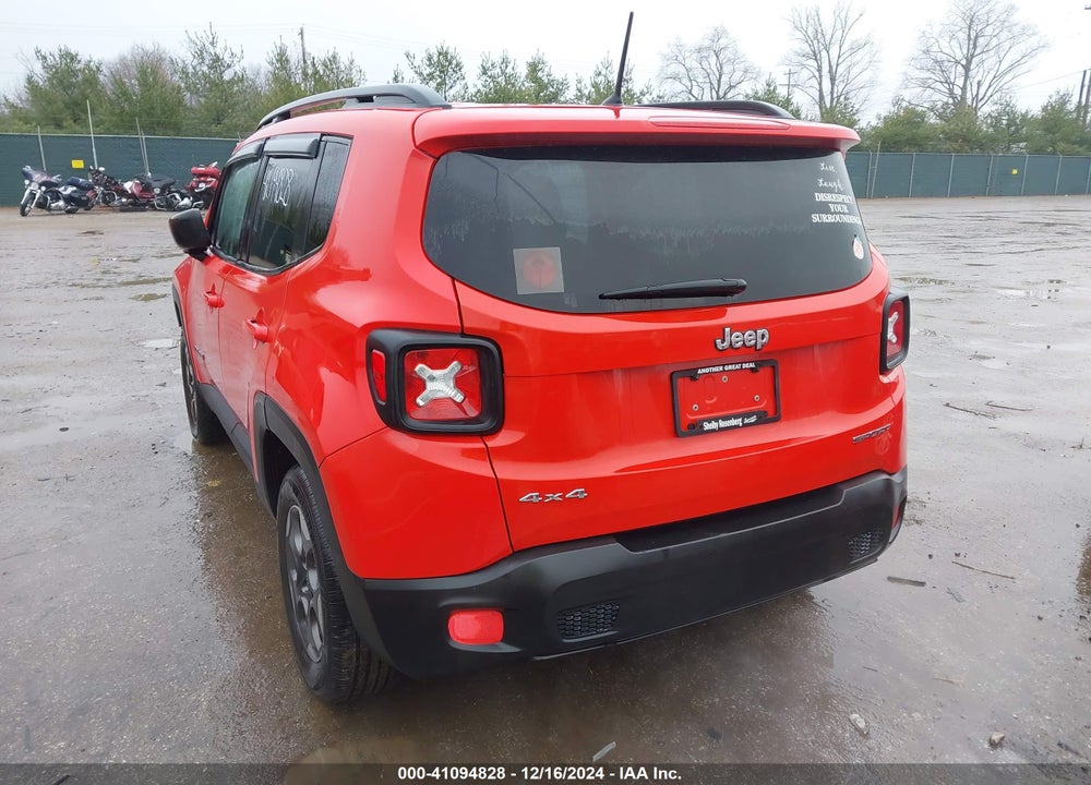 2017 JEEP RENEGADE SPORT 4X4 VIN: ZACCJBABXHPG20785