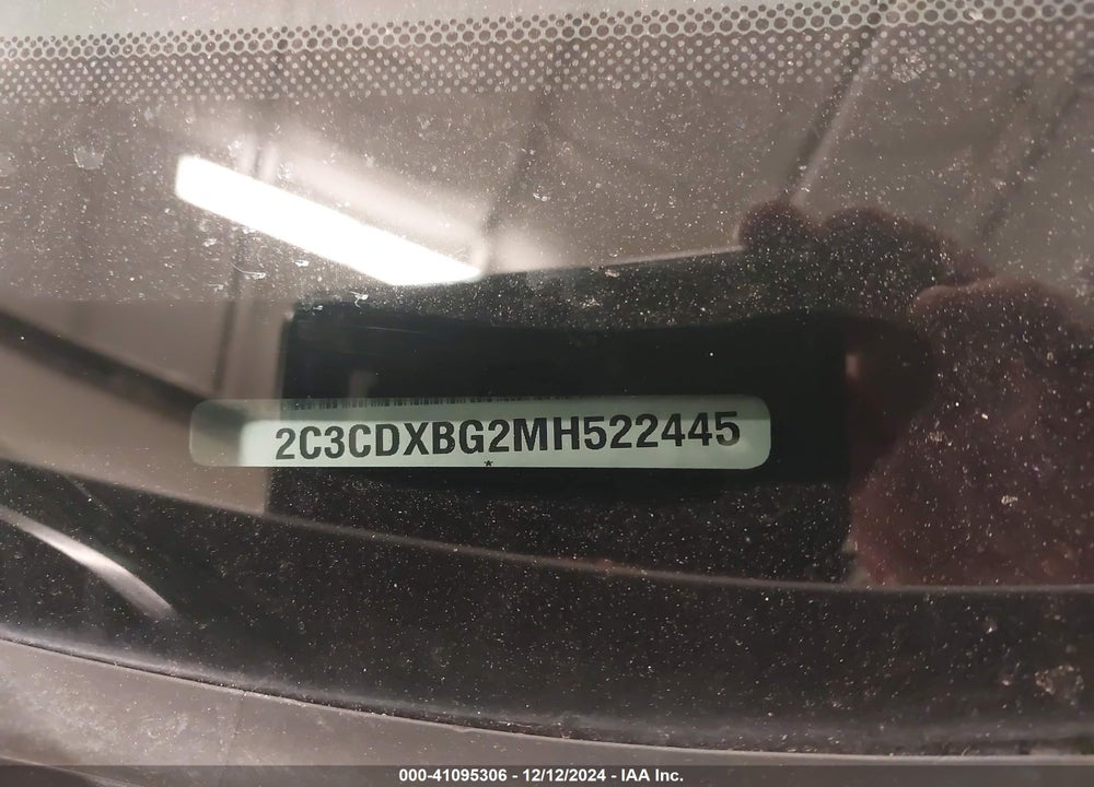 2021 DODGE CHARGER VIN: 2C3CDXBG2MH522445
