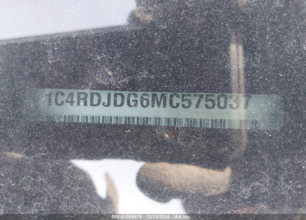 2021 DODGE DURANGO GT PLUS AWD VIN: 1C4RDJDG6MC575037