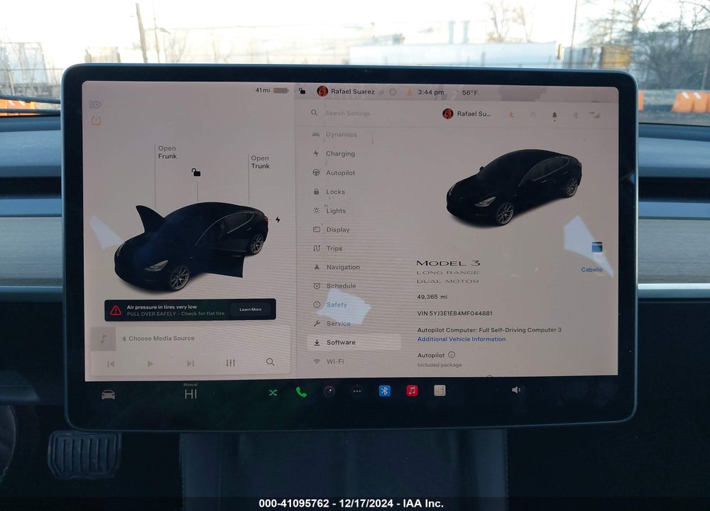 2021 TESLA MODEL 3 VIN: 5YJ3E1EB4MF044881