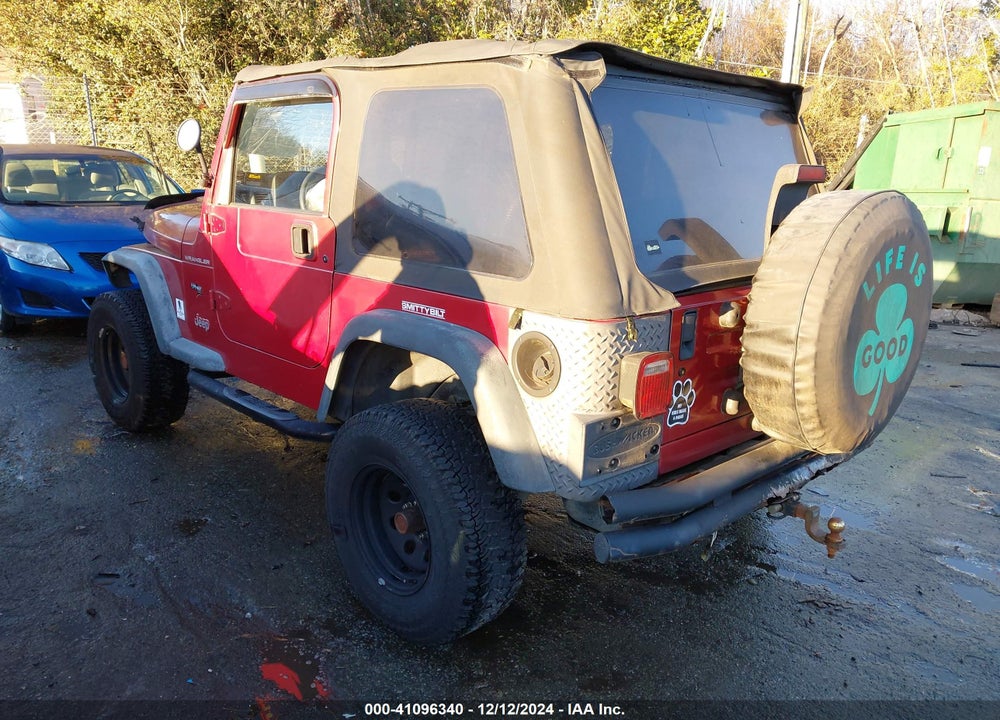 1999 JEEP WRANGLER SE VIN: 1J4FY29P3XP485714