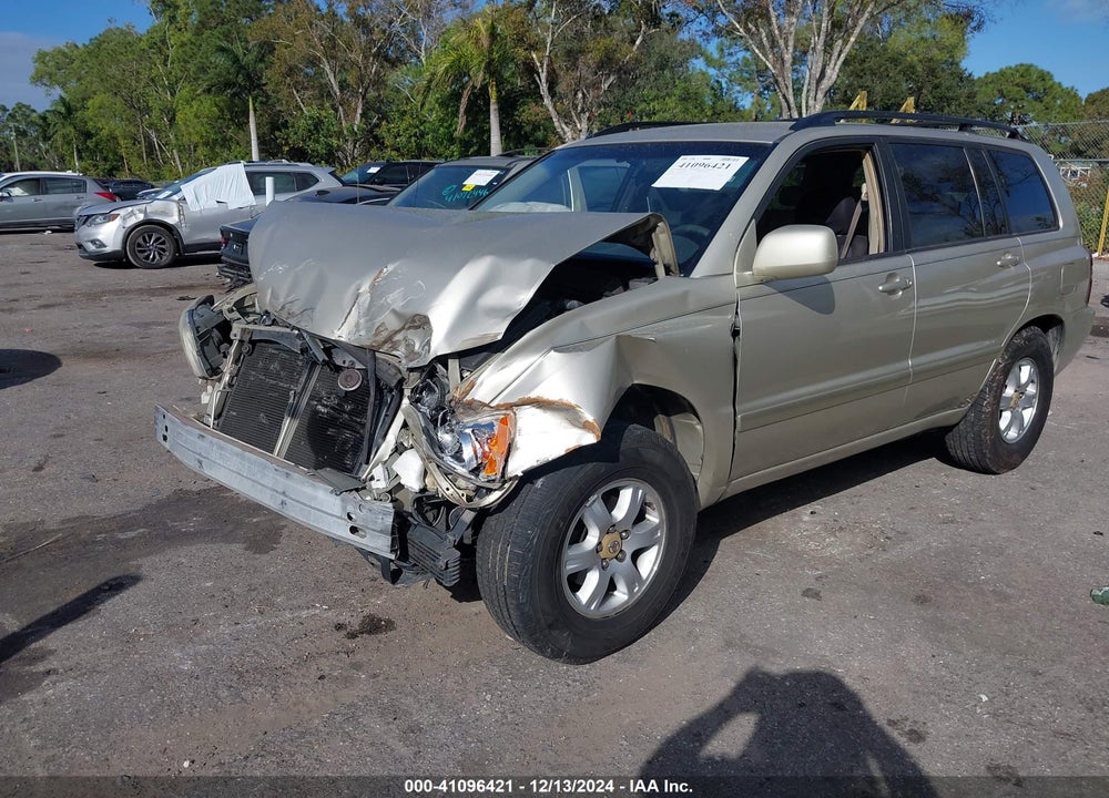2002 TOYOTA HIGHLANDER V6 VIN: JTEGF21A320042063