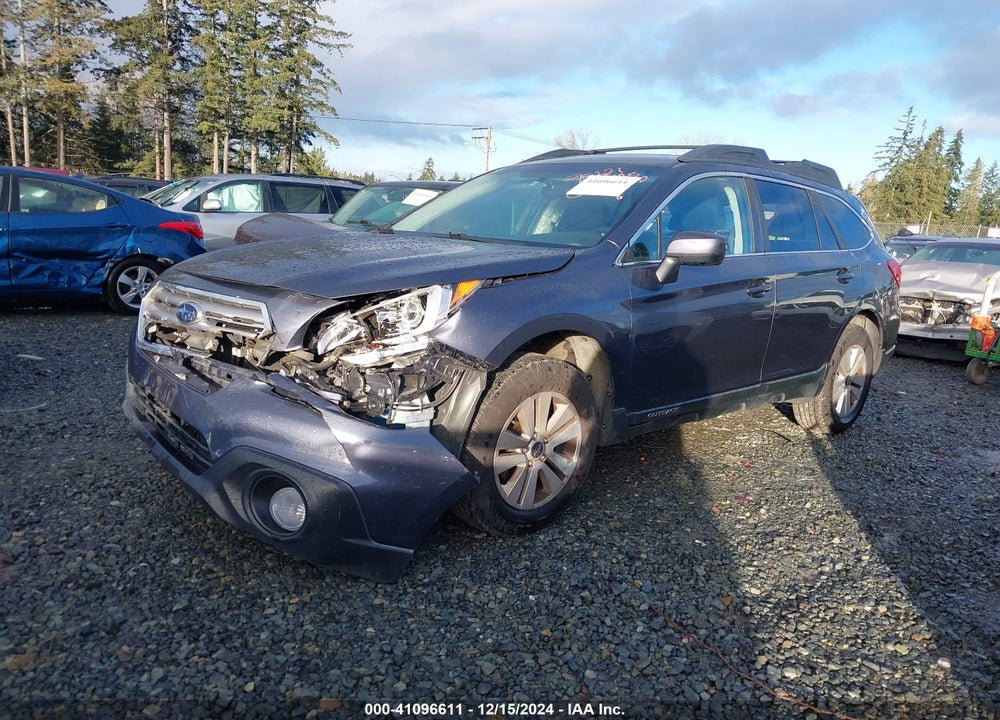 2017 SUBARU OUTBACK 2.5I PREMIUM VIN: 4S4BSACC6H3399274