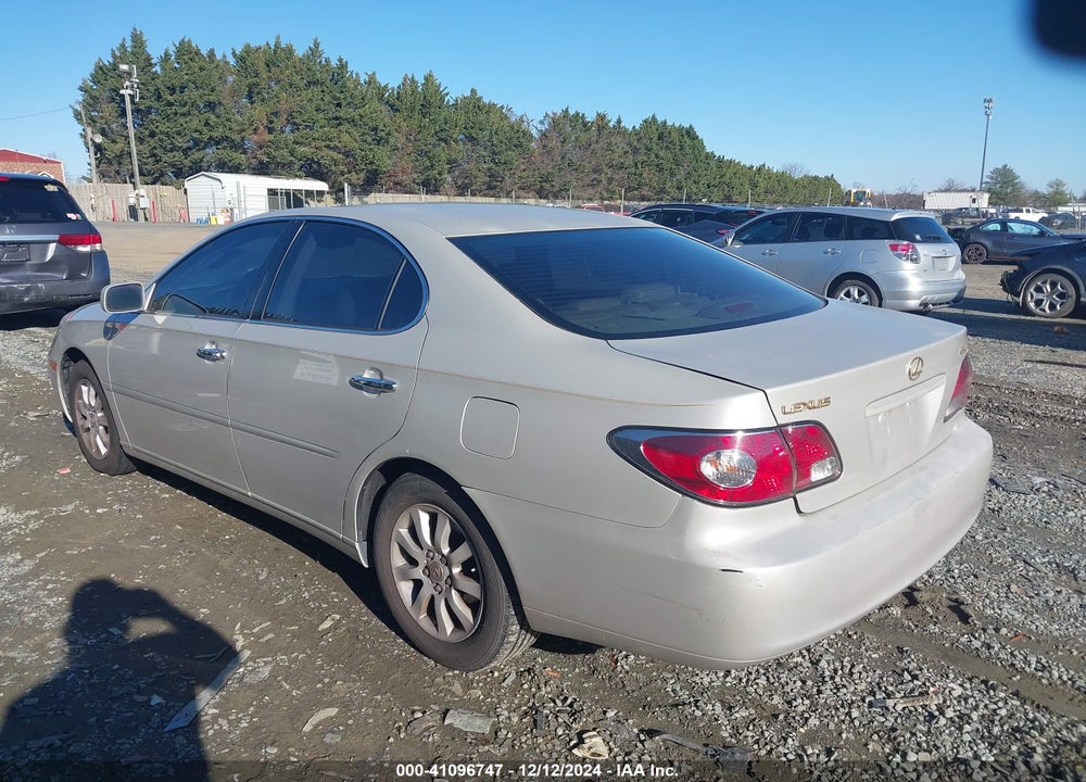 2003 LEXUS ES 300 VIN: JTHBF30G430141517