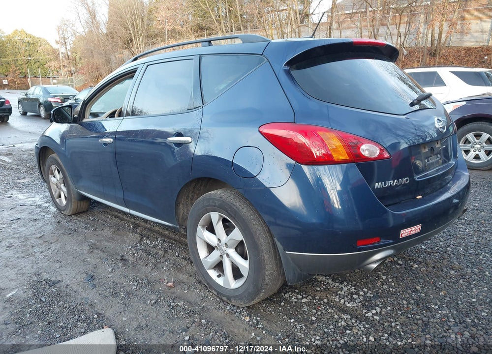 2009 NISSAN MURANO SL VIN: JN8AZ18W49W142343