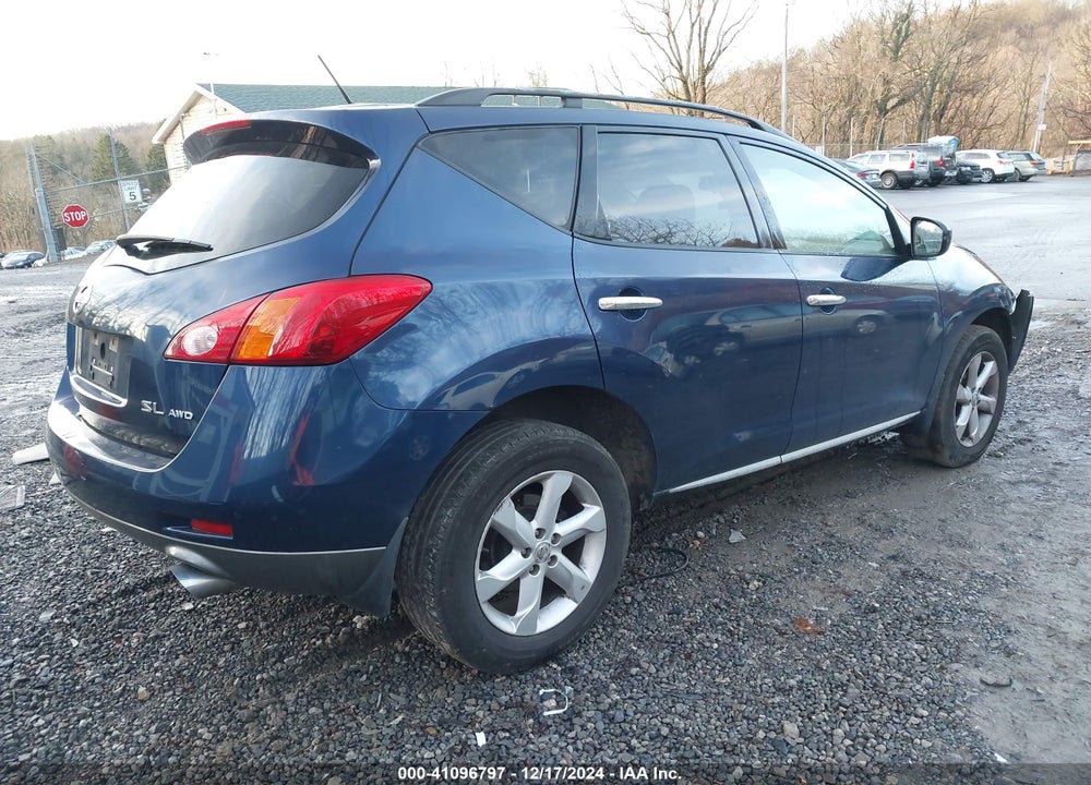 2009 NISSAN MURANO SL VIN: JN8AZ18W49W142343