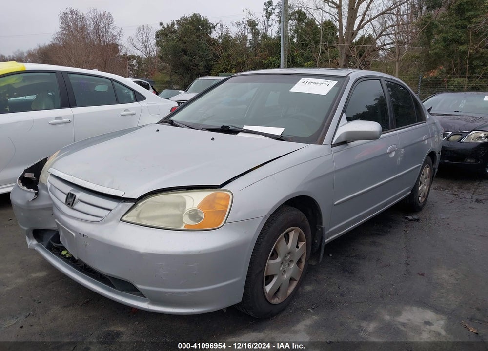 2002 HONDA CIVIC EX VIN: 1HGES25792L002852