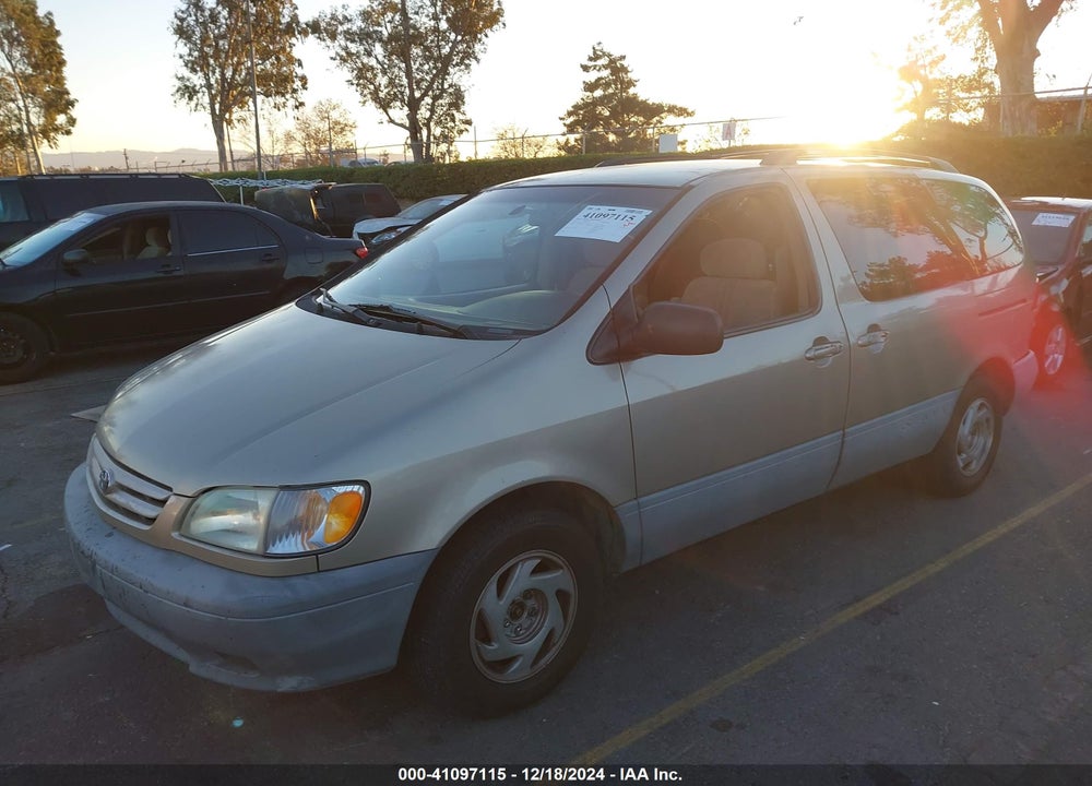 2001 TOYOTA SIENNA LE VIN: 4T3ZF13C61U336878
