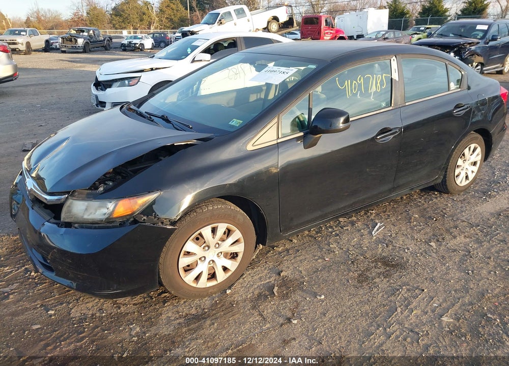 2012 HONDA CIVIC LX VIN: 19XFB2F51CE383834