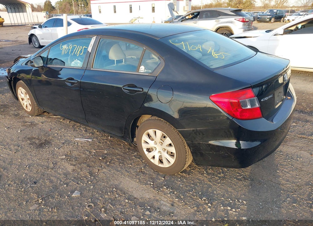 2012 HONDA CIVIC LX VIN: 19XFB2F51CE383834