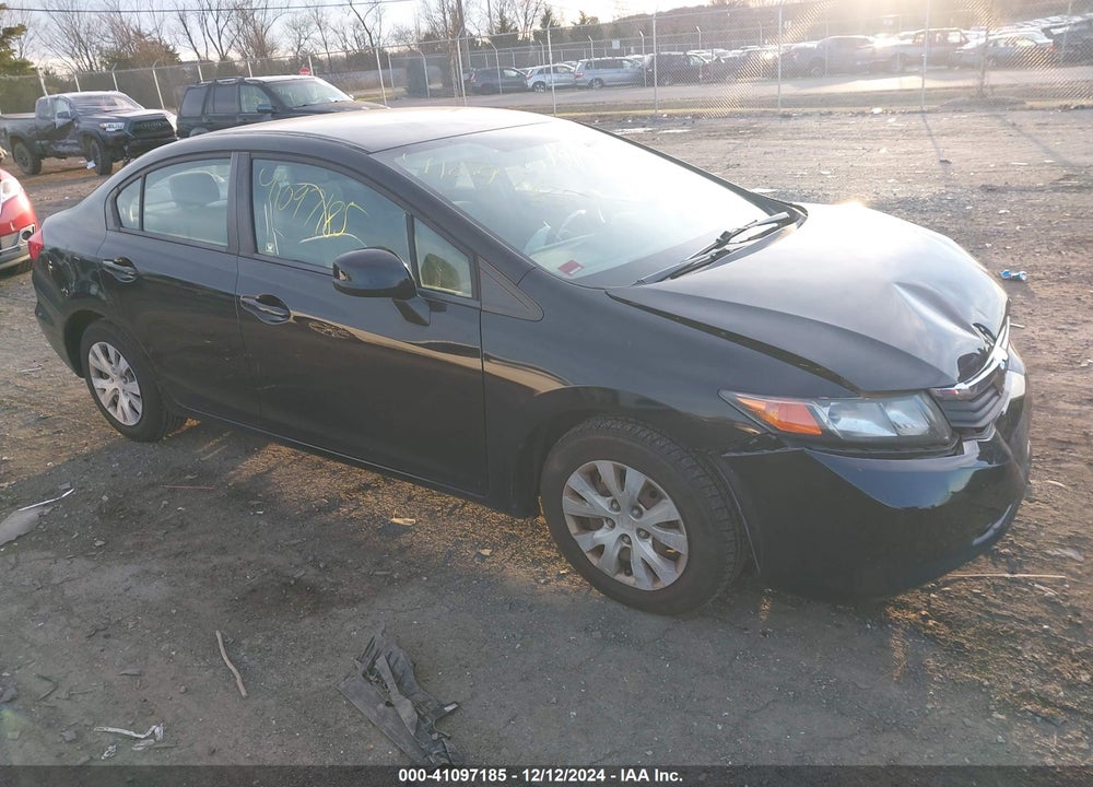 2012 HONDA CIVIC LX VIN: 19XFB2F51CE383834