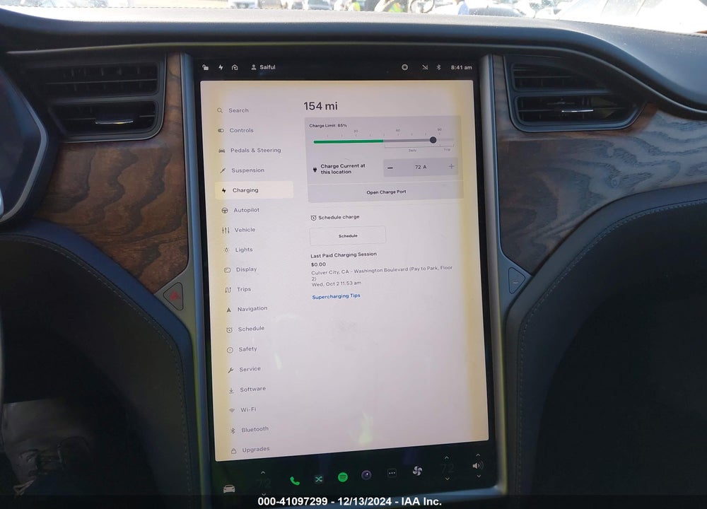 2018 TESLA MODEL S 100D/75D/P100D VIN: 5YJSA1E24JF291613