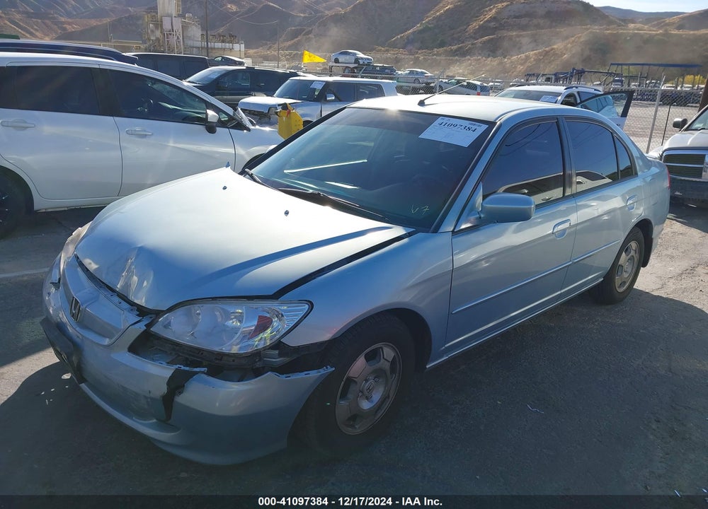 2005 HONDA CIVIC HYBRID VIN: JHMES95685S001117