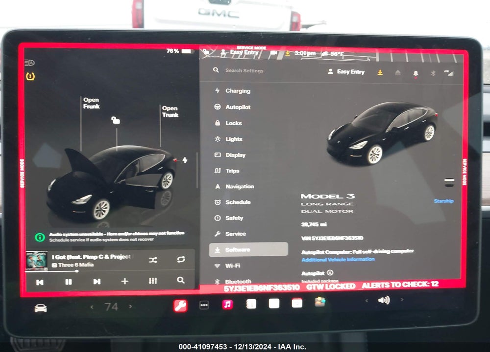 2022 TESLA MODEL 3 VIN: 5YJ3E1EB6NF363510