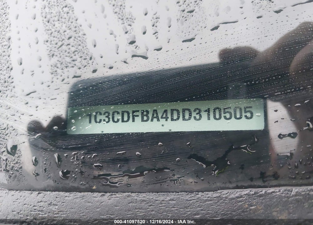 2013 DODGE DART SXT VIN: 1C3CDFBA4DD310505