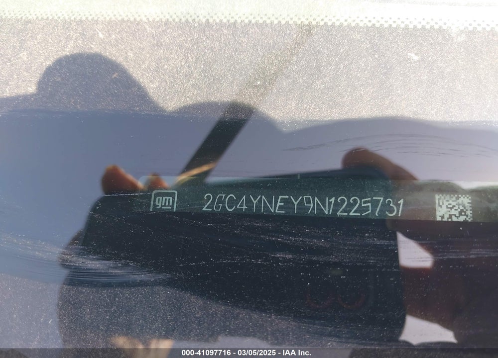 2022 CHEVROLET SILVERADO 2500HD VIN: 2GC4YNEY9N1225731