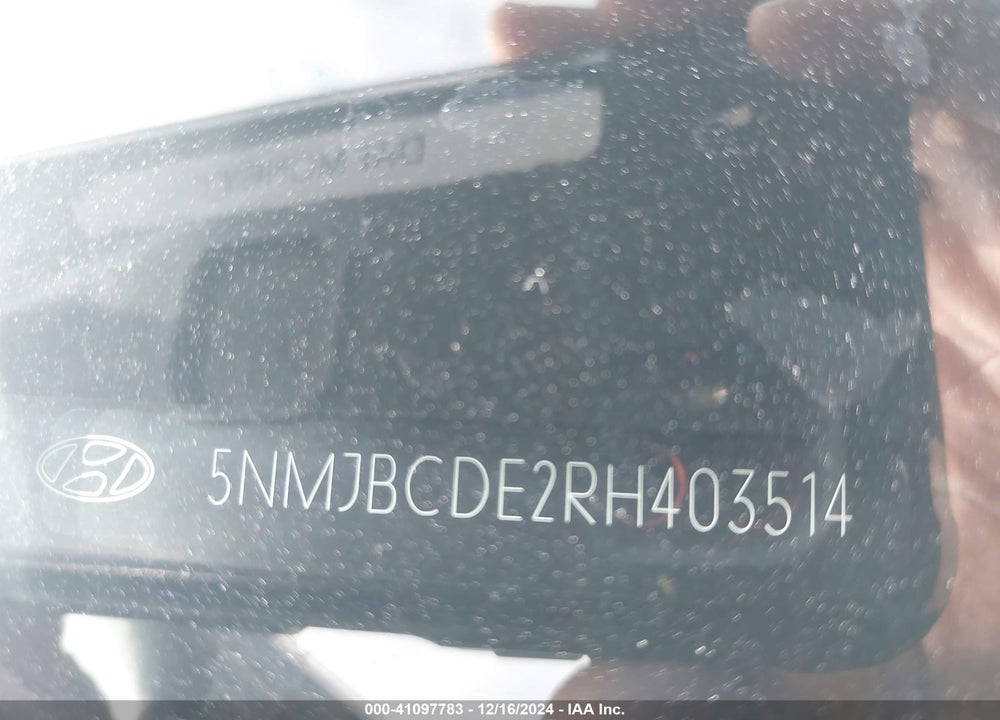 2024 HYUNDAI TUCSON SEL VIN: 5NMJBCDE2RH403514
