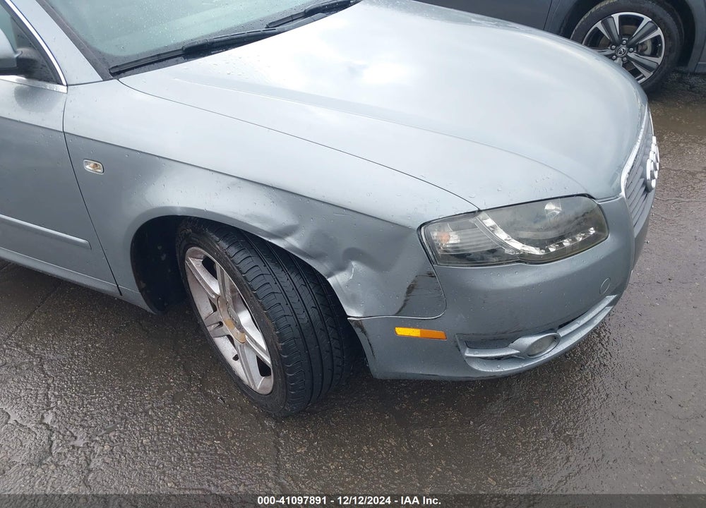 2008 AUDI A4 2.0T VIN: WAUAF78E98A052886