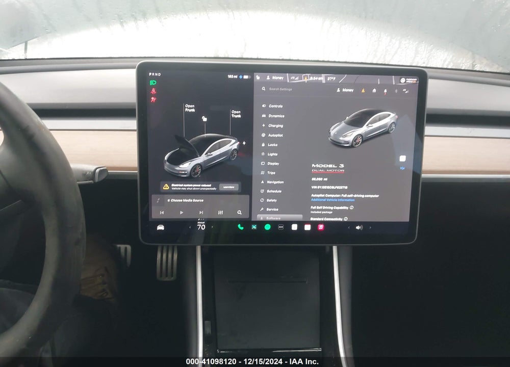 2020 TESLA MODEL 3 PERFORMANCE DUAL MOTOR ALL-WHEEL DRIVE VIN: 5YJ3E1EC8LF623718