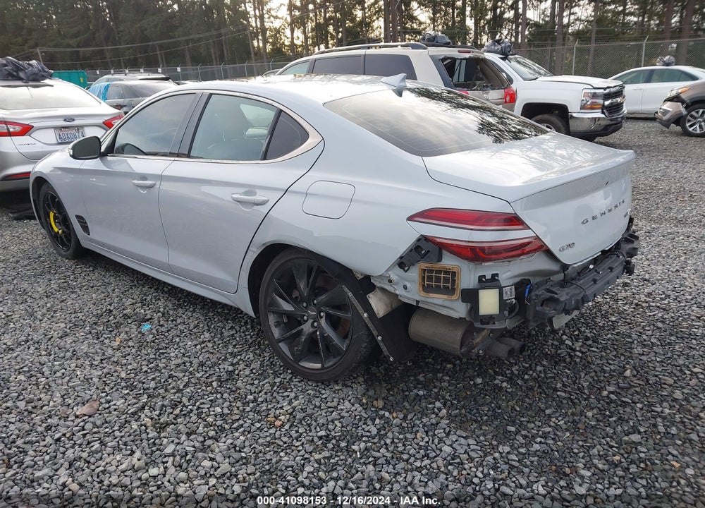 2022 GENESIS G70 3.3T AWD VIN: KMTG54TE0NU092744