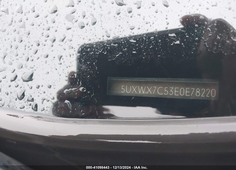 2014 BMW X3 XDRIVE35I VIN: 5UXWX7C53E0E78220