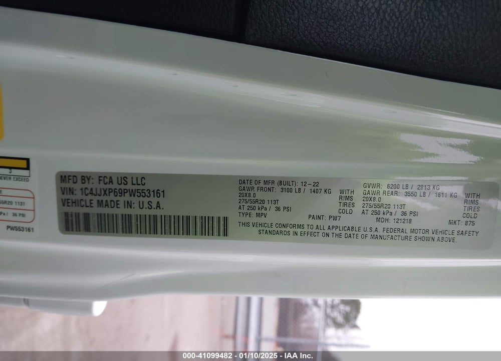 2023 JEEP WRANGLER 4XE SAHARA 4X4 VIN: 1C4JJXP69PW553161