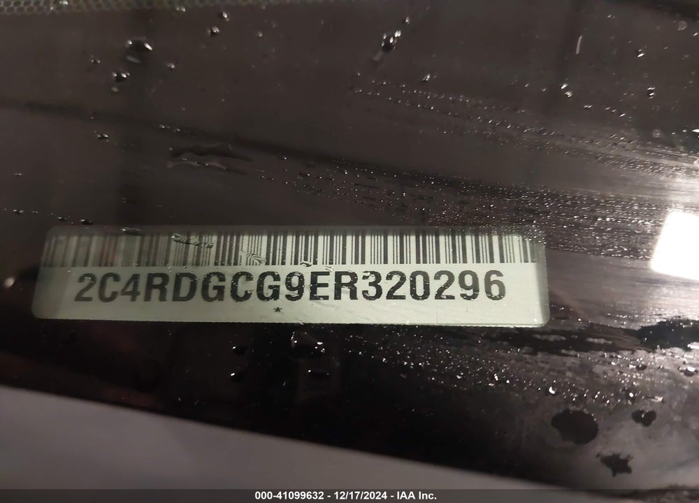 2014 DODGE GRAND CARAVAN SXT VIN: 2C4RDGCG9ER320296