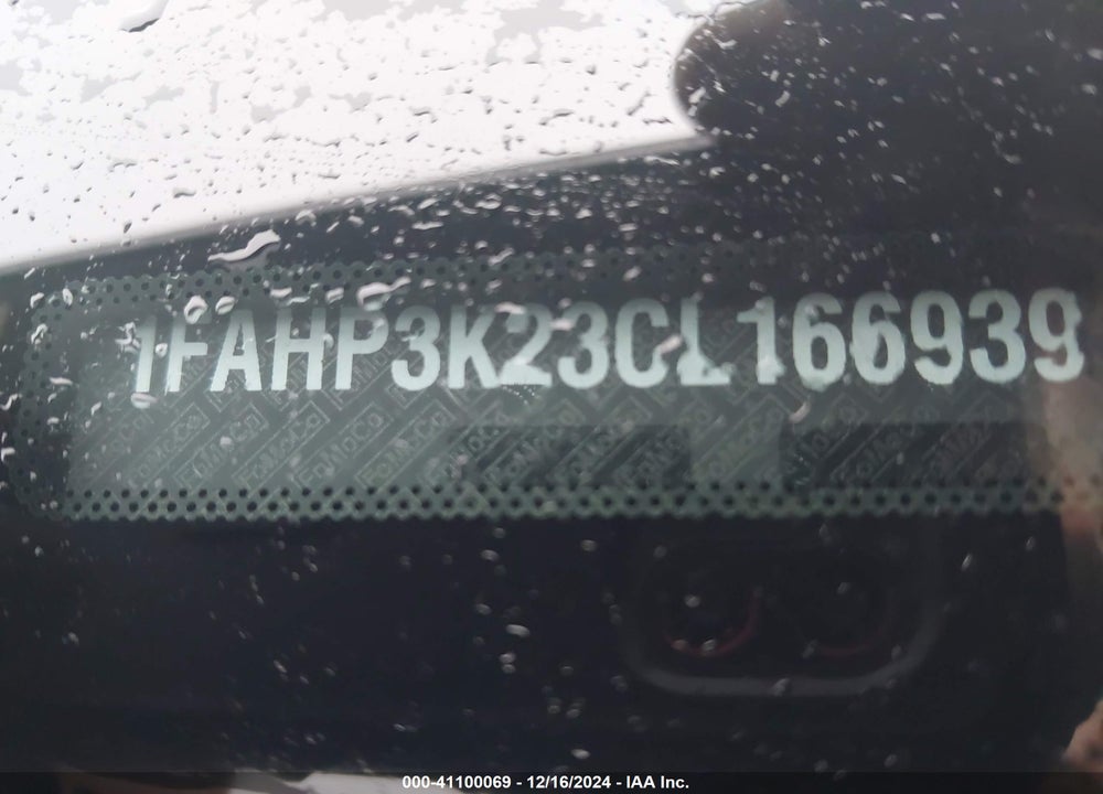 2012 FORD FOCUS SE VIN: 1FAHP3K23CL166939