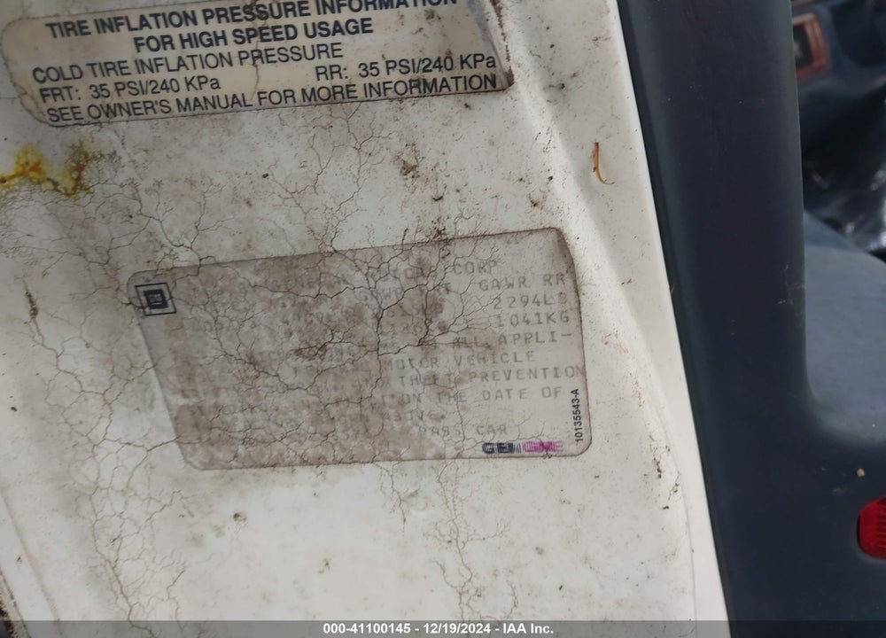 1995 CADILLAC DEVILLE VIN: 1G6KD52B7SU298571