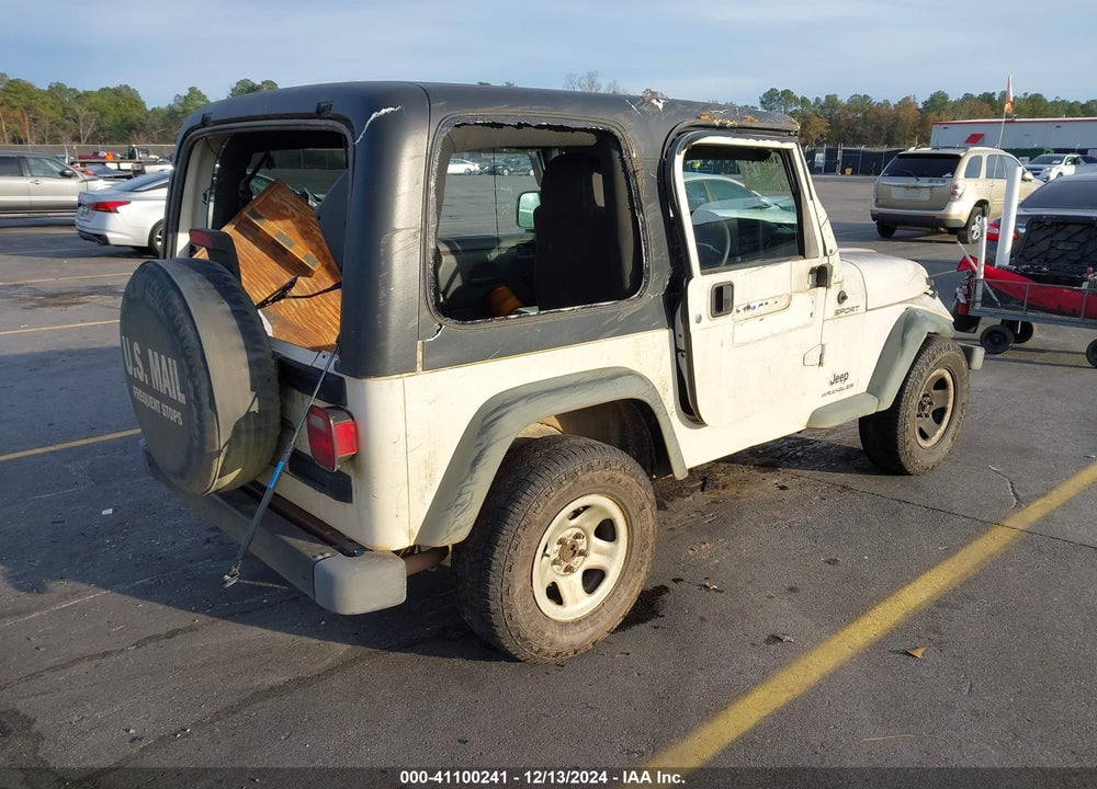 2006 JEEP WRANGLER SPORT RHD VIN: 1J4F449S96P785798