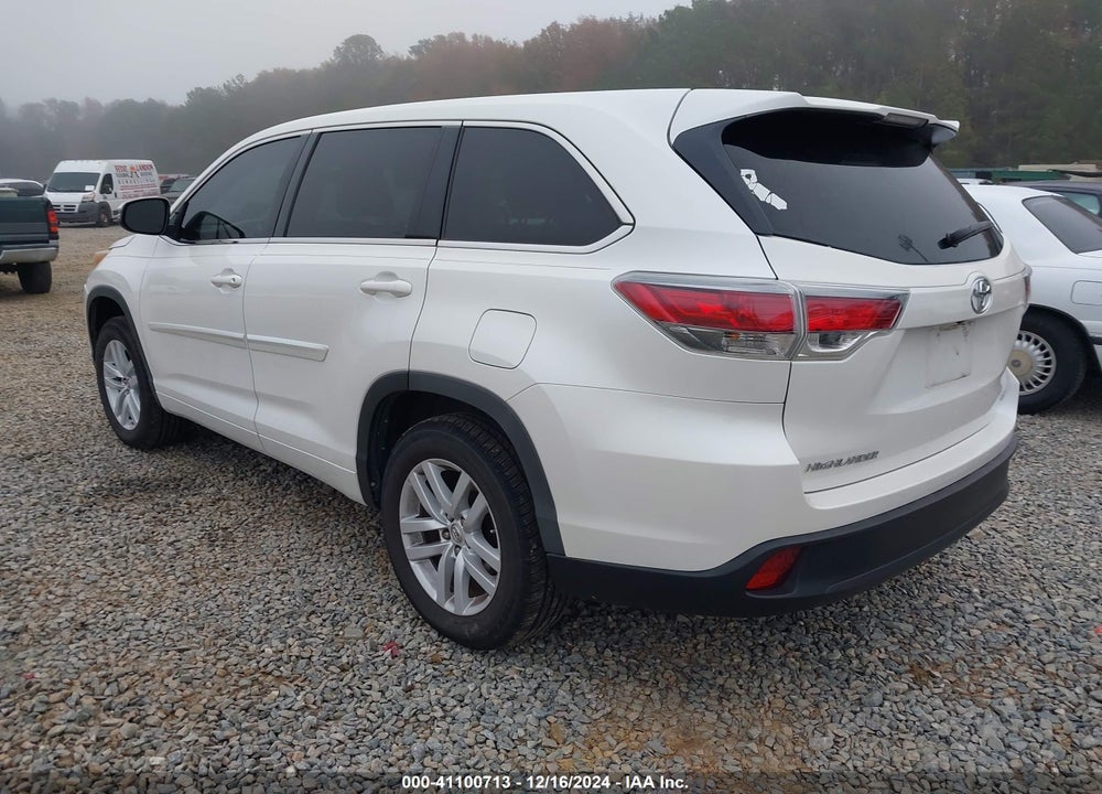2015 TOYOTA HIGHLANDER LE VIN: 5TDZARFH6FS015999