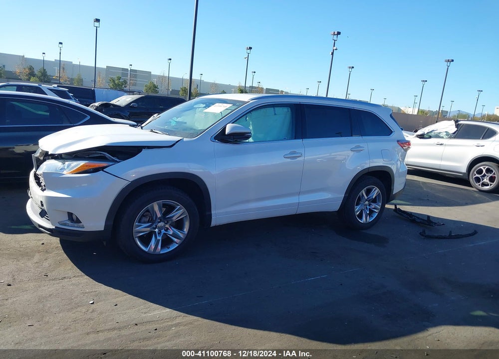 2015 TOYOTA HIGHLANDER LIMITED V6 VIN: 5TDYKRFH1FS078131