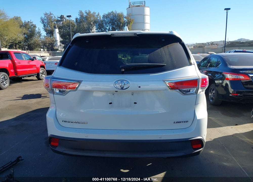 2015 TOYOTA HIGHLANDER LIMITED V6 VIN: 5TDYKRFH1FS078131
