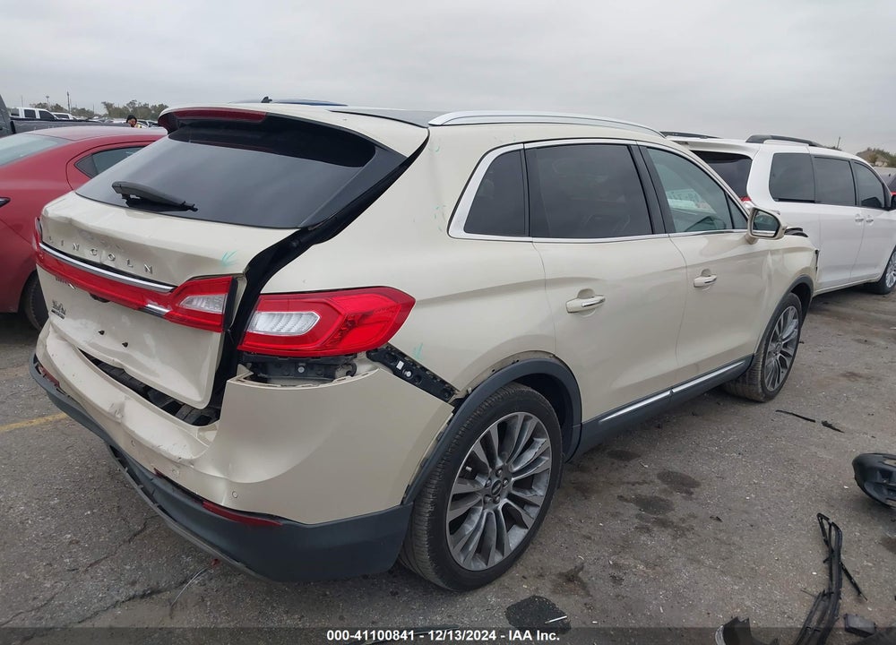 2016 LINCOLN MKX RESERVE VIN: 2LMTJ6LR9GBL52719