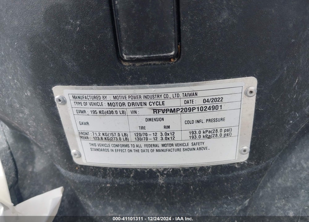 2023 GENUINE SCOOTER CO. ROUGHHOUSE 50 VIN: RFVPMP209P1024901