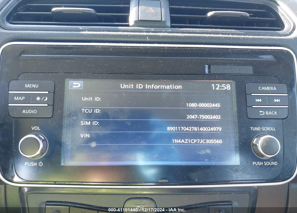 2018 NISSAN LEAF SV VIN: 1N4AZ1CP7JC305560