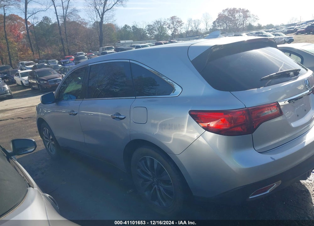 2015 ACURA MDX TECHNOLOGY PACKAGE VIN: 5FRYD3H44FB004867
