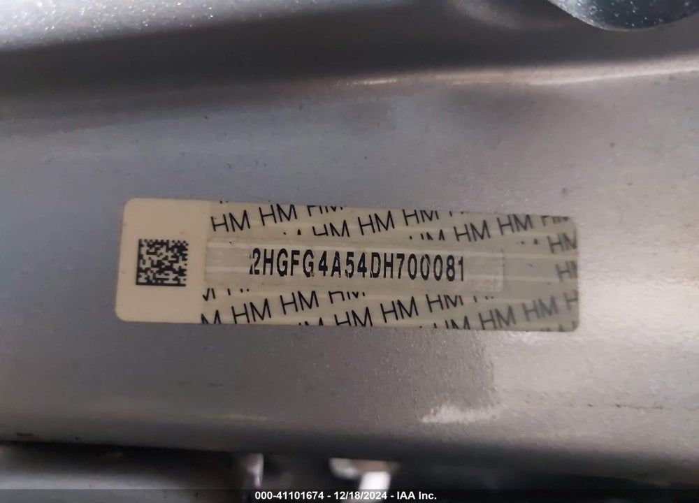 2013 HONDA CIVIC SI VIN: 2HGFG4A54DH700081